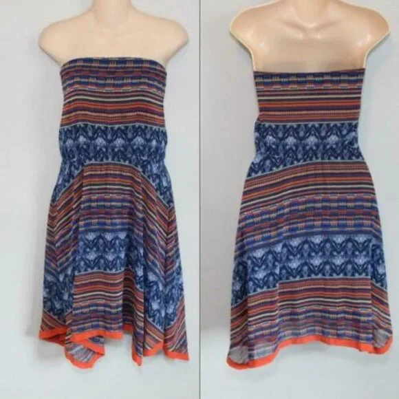 ✨2/$20 Maeve Anthro Bohemian Bliss Tube Handkerchief Strapless Dress S H11672 - Picture 9 of 10